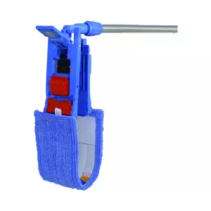 KIT Lavage nettoyage sol à plat ,plateau magnetique, frange micro, manche alu percé
